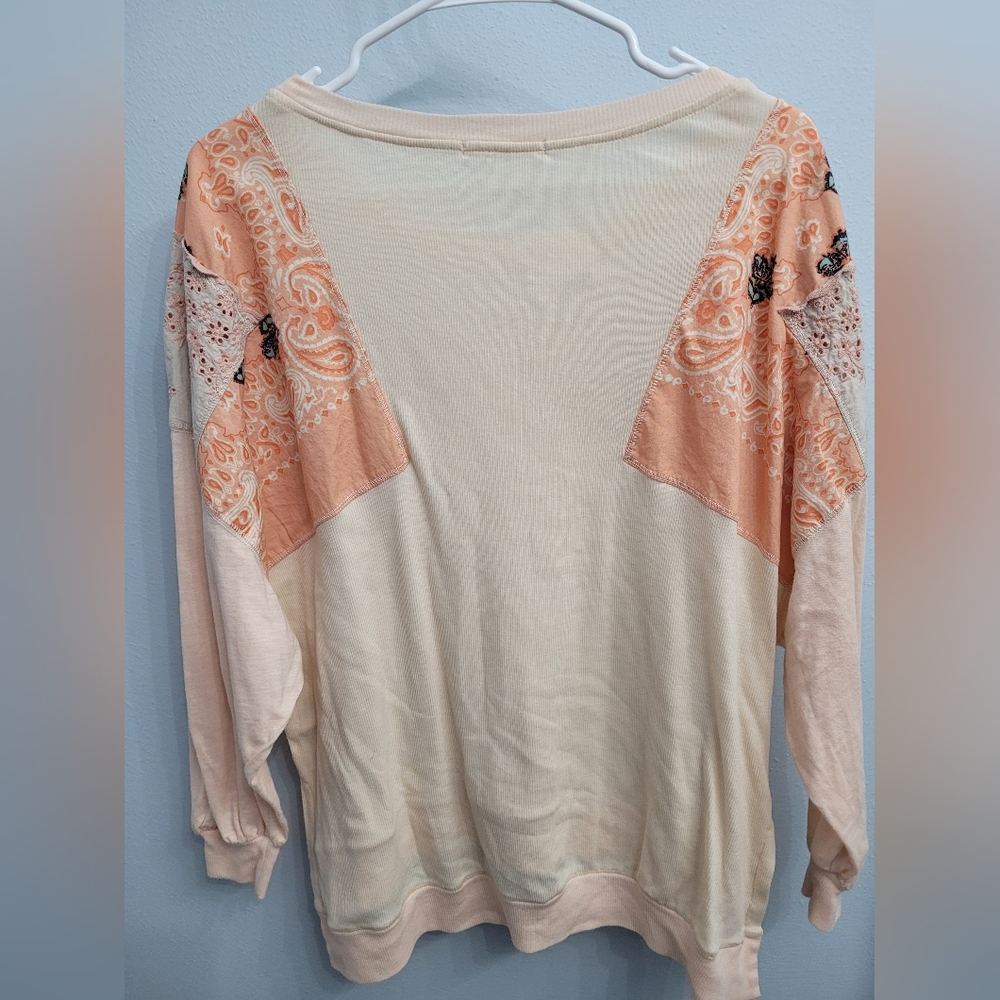 Free People We the Free Peach shirt size XS - Picture 2 of 3
